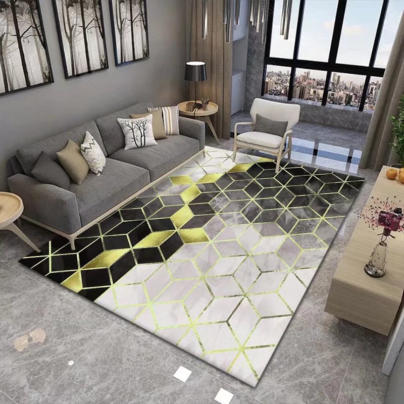 Wholesale Home Decoration Geometric Patterns 3d Printed Carpets and Rugs with PVC backing