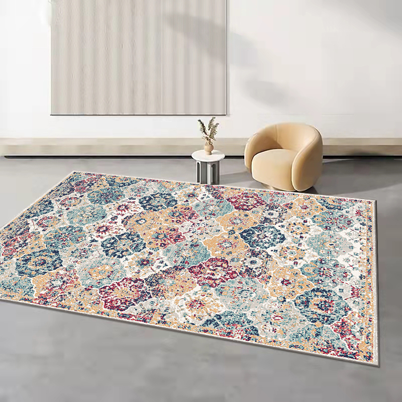 Wholesale New design Persian Retro Abstract KELARE Velvet Mosque Carpet Muslim Rugs With Low Pile Soft Surface and Non-Slipping Felt Dot Backing