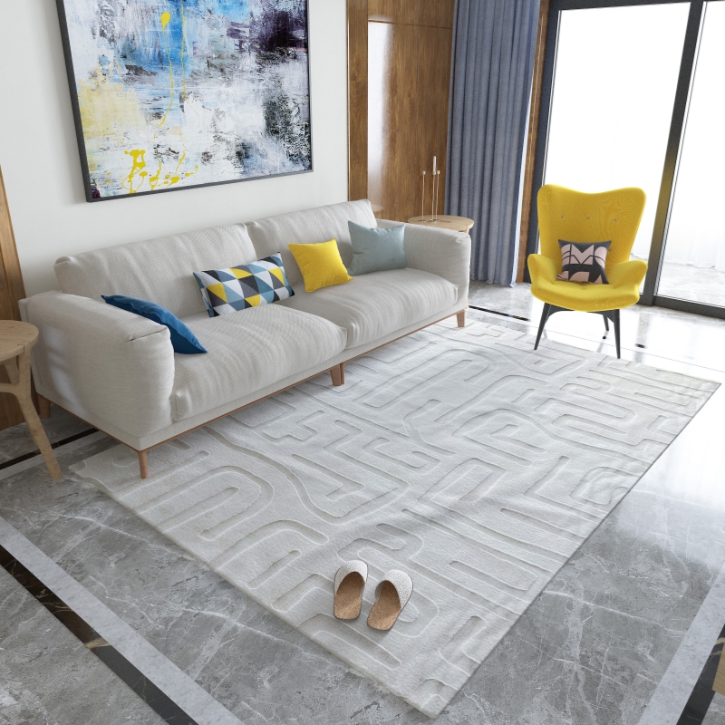 Jacquard Faux Fur Carpet Super-Soft Luxurious Nordic-style Plain Color (2).jpg